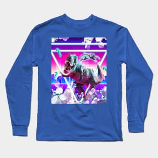 Dinosaur Rave Raving T-Rex Long Sleeve T-Shirt